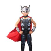 Fantasia Infantil Premium Marvel Thor com Mascara Luxuosa