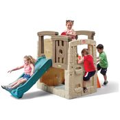 Playset Infantil Para Crianças de 2 a 6 Anos, Com Escorregador, Parede de Escalada e Estrutura de Plástico Resistente, Fácil de Montar, Step2