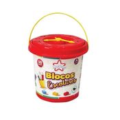 Balde Blocos de Montar Escolar Vermelho -  Big Star
