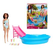 Conjunto Barbie Piscina Glam Morena - Mattel