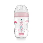 Mamadeira First Moments Rosa Algodão Doce 330ml +4 meses Fisher Price - BB1028OUT [Reembalado] BB1028OUT