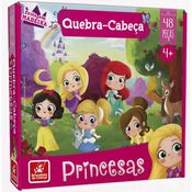 Quebra Cabeça Princesas 48 Peças Grandes Feito em Madeira