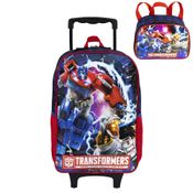 Kit Mochila Rodinha Lanheira Sestini Transformers Optimus