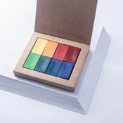 GIZ DE CERA DE ABELHA TABLETE CAIXA COM 8 CORES