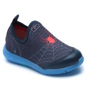 Tênis Infantil Kidy Led Aranha Azul