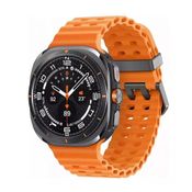Relogio Smartwatch Watch Ultra W7 Super Amoled 47mm Preto Pulseira Laranja