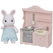Sylvanian Families Conjunto Cozinha Papai Coelho Neve EPOCH Magia 5678
