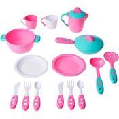 Kit Acessorios de Cozinha Completo ROSA/AZUL Tateti 0333
