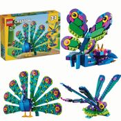 LEGO Creator 3 em 1 Pavão Exótico 355 Peças 7+ 31157