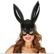Máscara Masculina e Feminina Coelho Preto pra Fantasias e Cosplay Halloween e Carnaval -