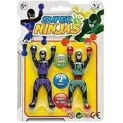 Boneco Ninja Gruda Parede Homem Geleca Cartela com 2