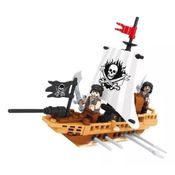 Blocos De Montar Navio De Batalha Piratas Xalingo 100 Peças