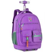 Mochila Escolar de Rodinhas Luluca Clio STYLE LU24599 Lilas