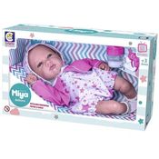 Boneca Miya Menina Bebe Reborn 45CM C/ Acessorios Cotiplas