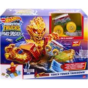 Hot Wheels Pista Monster TRUCK Arena Demoliçao APAGA Incendio Mattel HTP39
