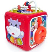 Cubo de Atividades 6 em 1 Educativo C/ Luzes e SONS Zoop TOYS ZP01131 Vermelho
