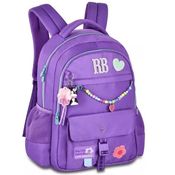 Mochila Escolar de Costas Rebecca Bonbon Juvenil Miçangas RB24595 Roxo