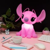 Luminária Abajur Decoração Quarto Menina Angel Stitch Rosa Brinquedo Infantil Original Bivolt