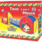 Barraca Toca Infantil com Tunel House 3 Em 1 C/80 Bolinhas - Braskit