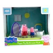 Peppa Pig Cenário Banheiro  Com bonecos Peppa E George   - Sunny