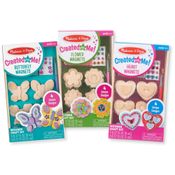 Kit de Artesanato Infantil Imãs de Madeira e Acessórios para Crianças Acima de 4 Anos, Melissa & Doug