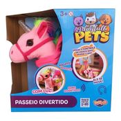 Unicornio Rosa Play Full Pets Coleira Com Controle - C/Som , Luz e Movimento - Toyng