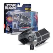 Star Wars Micro Galaxy Squadron - Nave Estelar Tie Advanced 10 Cm Com Boneco Darth Vader  - Sunny