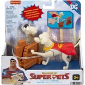 Liga Dos Super Pets Figura Ação - Krypto O Super-cão Soco De Heroi  Quebra Parede   Fisher Price