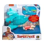Liga Dos Super Pets Krypto Super Cão Com Veiculo Lançador  Faça o Krypto Voar  Fisher Price