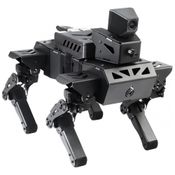 Robô Cão Programável XiaoR Geek Ai Advanced Kit com Controle Remoto ou APP e Câmera para Adolecentes e Adultos, Preto