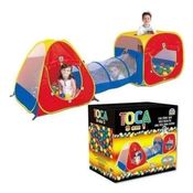 Barraca Toca Infantil com Tunel 3 Em 1 C/150 Bolinhas - Braskit