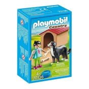 Playmobil Country - Cachorro Com Casinha E Menina  7 peças