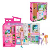 Barbie Casa 66 Cm Glam Getaway House Maleta Com Boneca E Acessorios – Mattel