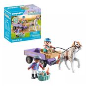 Playmobil Horses Of Waterfall Carruagem Caroça Com Ponei – 33 peças