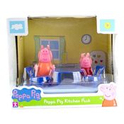 Peppa Pig Cenário Cozinha Com bonecos Mamãe Pig E Peppa  - Sunny