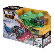 Pista Lançador De Carrinho - Metal Machines Crocodilo Croc Attack  Candide