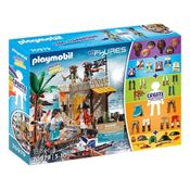 Playmobil My Figures Creative - Ilha Dos Piratas Com Barco a Remo – 130 peças