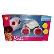 Carrinho Barbie Controle Remoto Glamour Fip Branco - Corre, Capota, Levanta - Candide