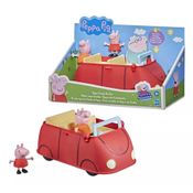 Peppa Pig Carro Vermelho Da Familia C/ Som , Abre porta Malas, Cabem 4 figuras  - Hasbro