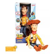 Boneco Xerife Woody Toy Story 36 cm Tecido C/ Chapeu e Fala 11 Frases Portugues - Toyng