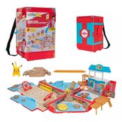 Pokemon Playset Mochila Vira Campo de Batalha na Praia C/ Pikachu - Sunny