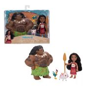 Moana Disney Filme 2 Kit Figuras Moana , Maui , Puá e Hei Hei C/ Acessório - Sunny