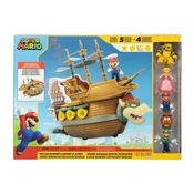 Super Mario Navio Voador Do Bowser Com Som – Com Bonecos Mario, Peach, Luigi, Bowser e Goomba - Sunny