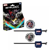 Beyblade X Marvel Homem-Aranha 3-60f VS Venom 3-80n– Pack 2 pioes e Lançadores - Hasbro