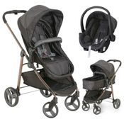 CARRINHO MOISES OLYMPUS PRETO + BEBE CONFORTO - GALZERANO