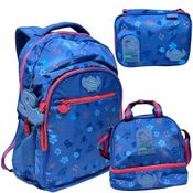 Kit Mochila de Costas Juvenil STITCH DISNEY Clio Azul