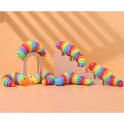 Brinquedo Finger Slug Lesma Colorida com Luzes