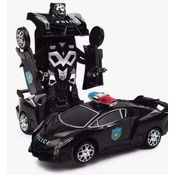 Brinquedo Carro Polícia Transformes Venom Black com Sensor, Som, Luz e Movimento
