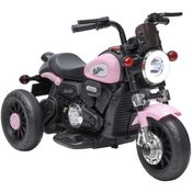 Mini Moto Eletrica Infantil Zippy Toys Harley Tracker 6V Rosa