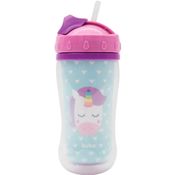 COPO PAREDE DUPLA C/ CANUDO ANIMAL FUN UNICORNIO - BUBA